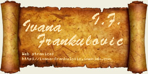 Ivana Frankulović vizit kartica